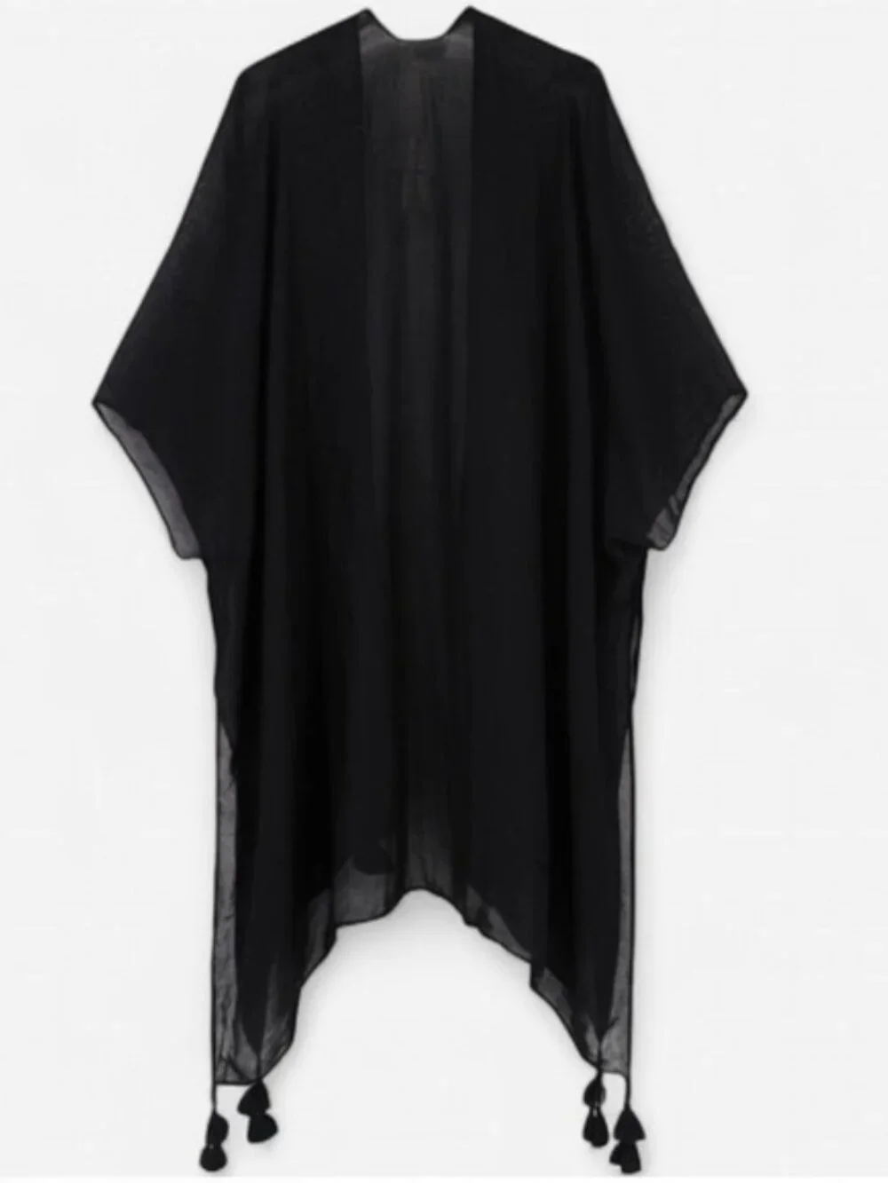 Moss Rose Kimono Bathing Suit Cover Up with Tassels One Size NWT - Picture 3 of 7
